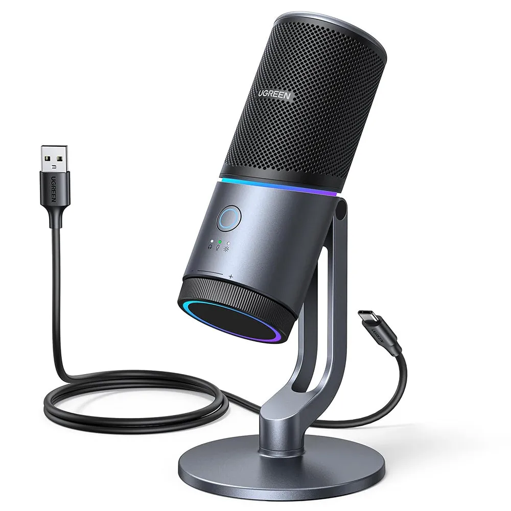 Microfono Cardioide UGREEN CM769 (35629), RGB, USB-A, 2m, Nero - immagine 1