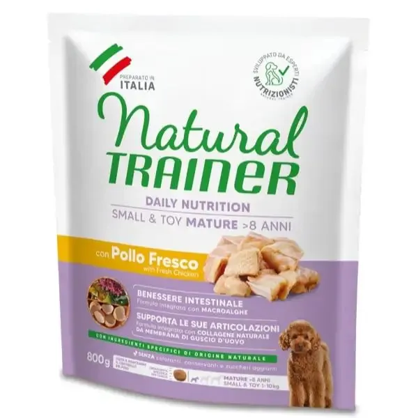 Natural Trainer Daily Nutrition Small&Toy Mature con Pollo fresco 800 gr - Croccantini per cani - immagine 1