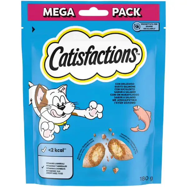 Catisfactions snack per gatti Maxi Pack 180 gr Salmone - immagine 1