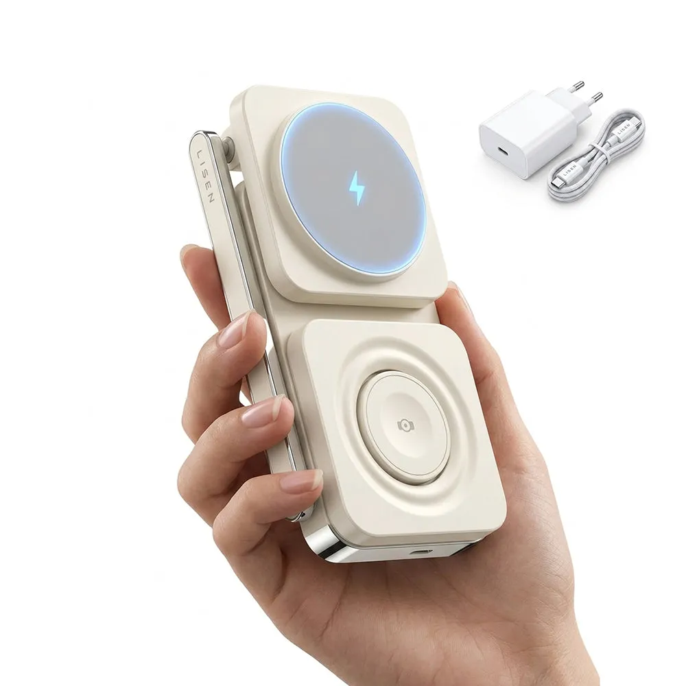 Caricatore Wireless da Rete Lisen 3in1, 15W, 1.67A, Bianco YL0223110006 - immagine 1