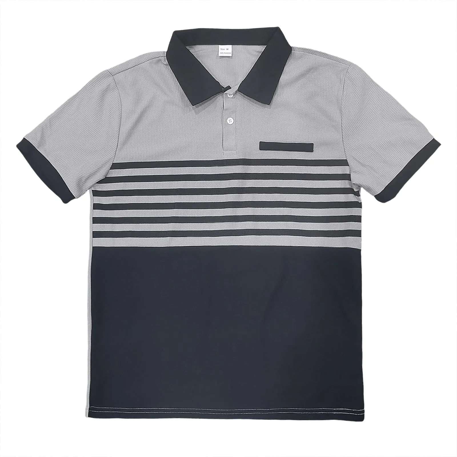 Polo da Rugby a Righe da Uomo Classico Camicia Vintage a Maniche Lunghe Polo a Righe con Colletto Rovesciato Polo da Uomo Oversized a Maniche Lunghe T-Shirt con Vestibilità Normale Sweatshirt a - immagine 6