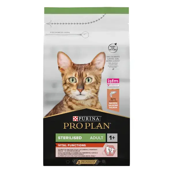 Purina Pro Plan Sterilised Adult Vital Functions Salmone 1,5 kg - Croccantini per gatti - immagine 1