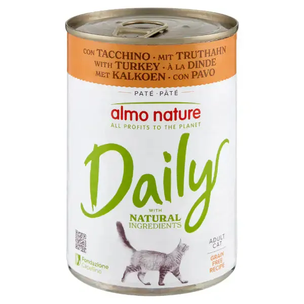 Almo Nature Daily Ingredienti naturali Cat 400 gr Tacchino - Cibo umido per gatti - immagine 1