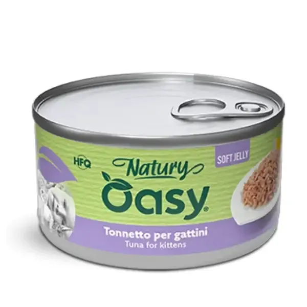 Oasy Natury Kitten in Soft Jelly 150 gr Tonnetto - confezione da 6 pezzi - Cibo umido per gatti - immagine 1