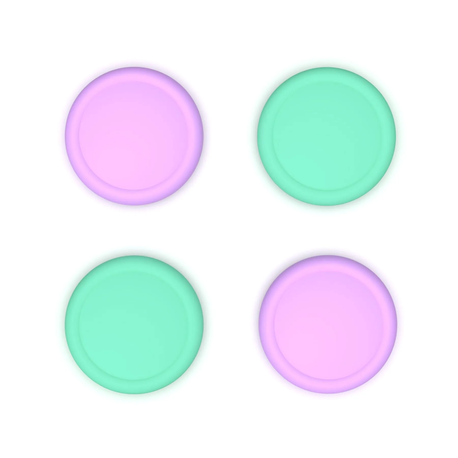 playvital Copri Levette Analogiche per Nintendo Switch 2, Viola&Verde - immagine 1