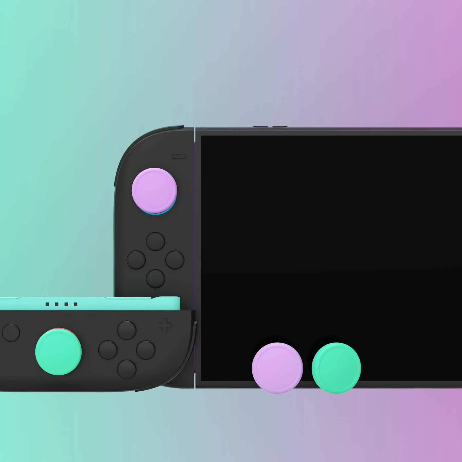 playvital Copri Levette Analogiche per Nintendo Switch 2, Viola&Verde - immagine 3