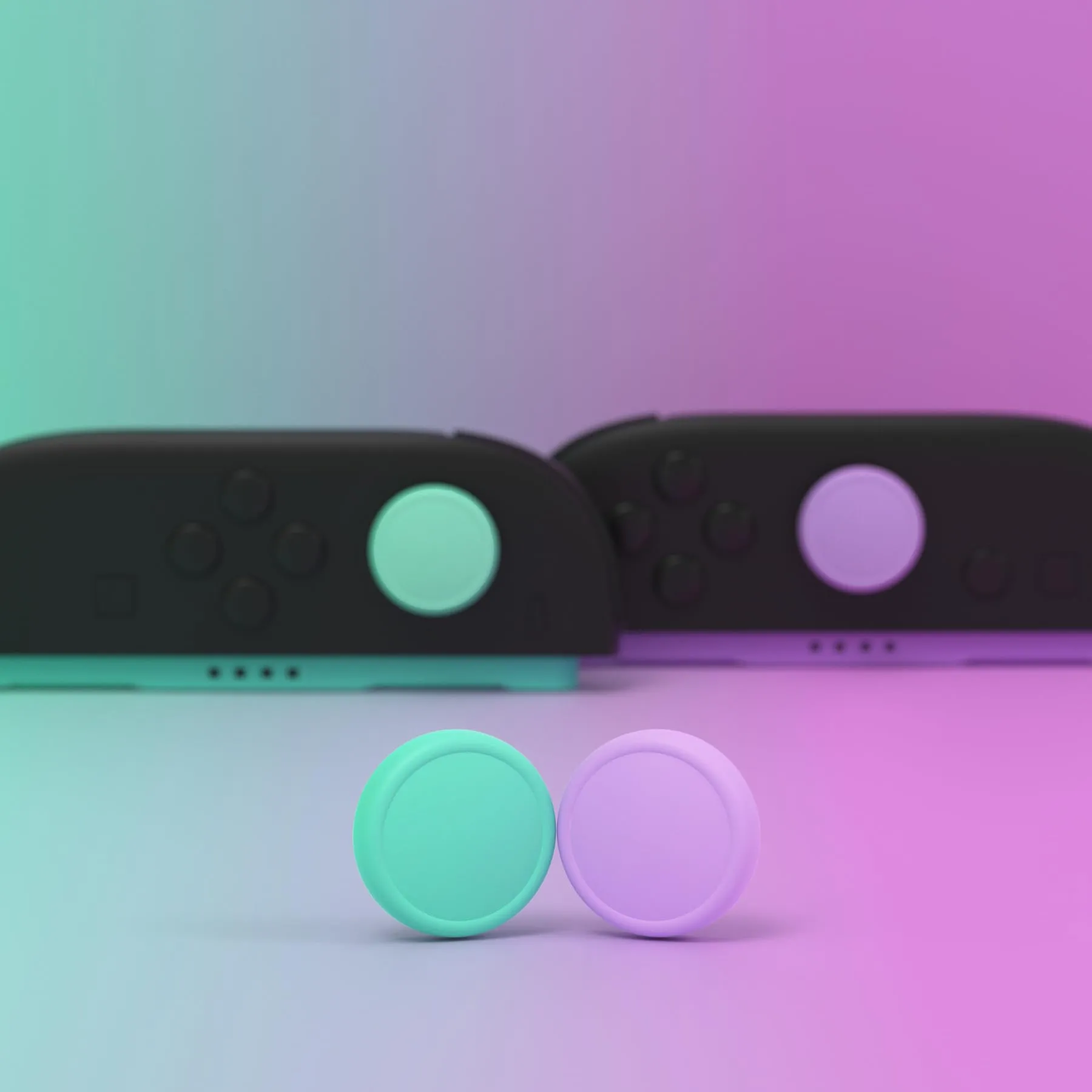 playvital Copri Levette Analogiche per Nintendo Switch 2, Viola&Verde - immagine 4