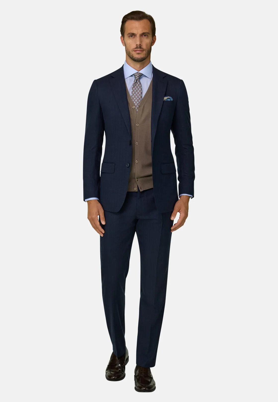 Boggi, Abito Lana Cashmere Seta Elasticizzato, Uomo, Navy, Taglia: 50 - immagine 2