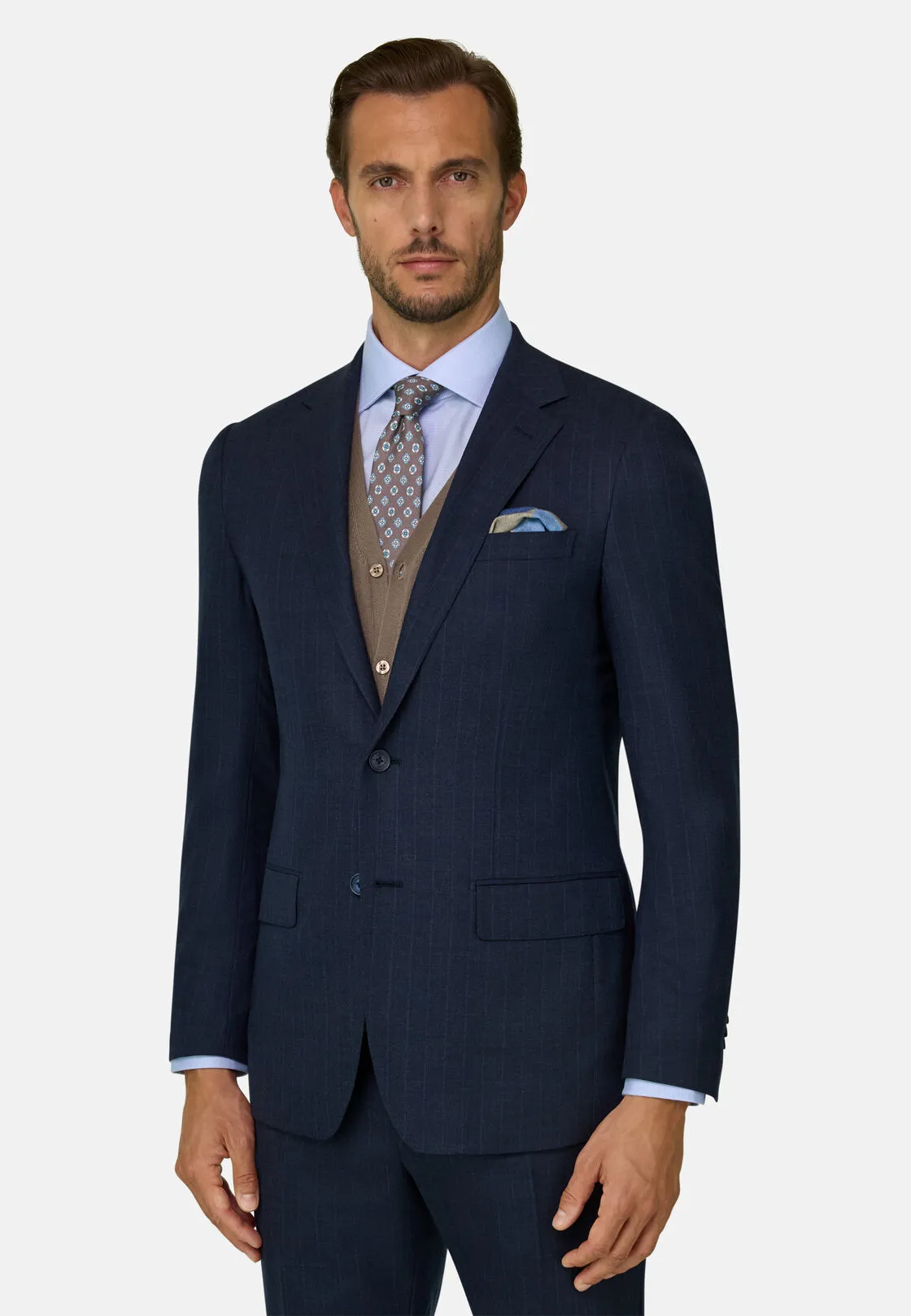 Boggi, Abito Lana Cashmere Seta Elasticizzato, Uomo, Navy, Taglia: 56 - immagine 1