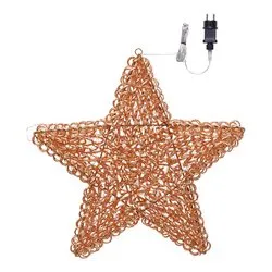 Stella 3D Rose gold (L58 P8 H58 cm) 1 gioco di luce (1pz) 720 luci - MICROLED Bianco caldo IP44 81710 - immagine 1