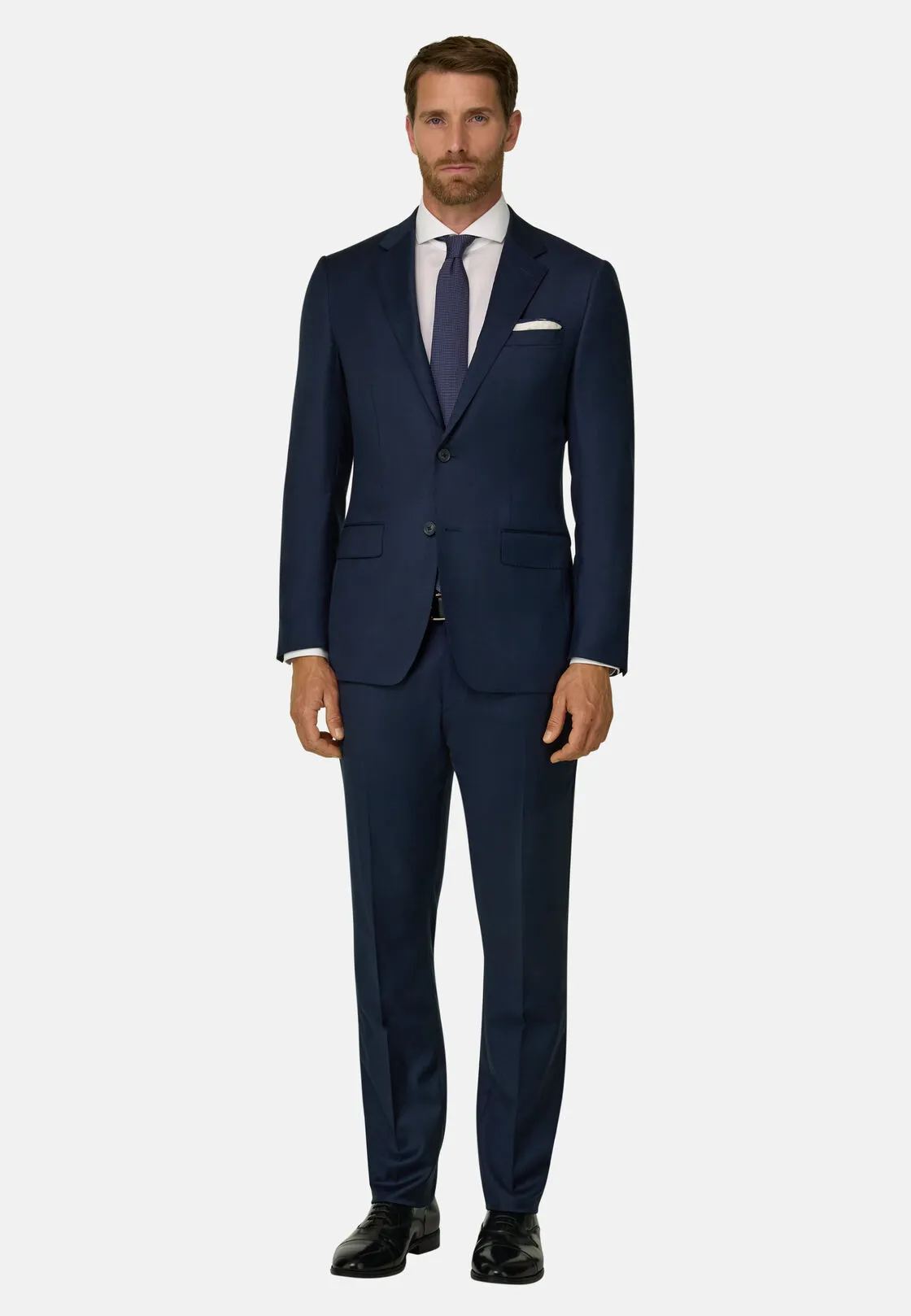 Boggi, Abito Micro Fantasia Lana Elasticizzata, Uomo, Navy, Taglia: 54 - immagine 2