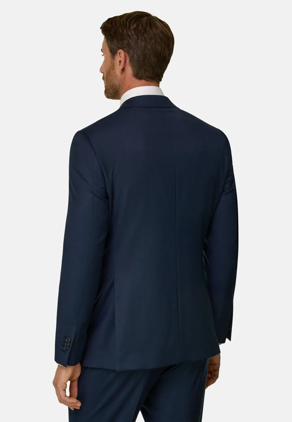 Boggi, Abito Micro Fantasia Lana Elasticizzata, Uomo, Navy, Taglia: 60 - immagine 5