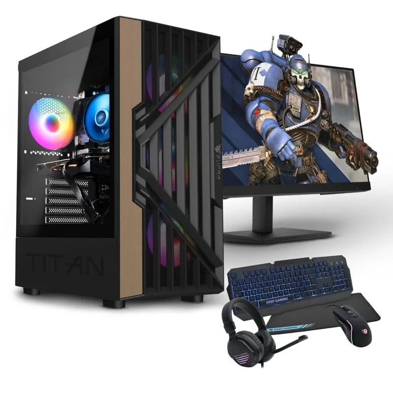 PC Racing Pack Gaming Initiation Pro AMD Ryzen 5 5600G/16GB/480GB SSD + monitor FullHD da 24" + combo da gioco - immagine 1