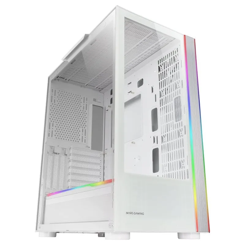 Mars Gaming MC-Ultra Tower Custom XXL Vetro temperato USB 3.0 ARGB Bianco - immagine 1