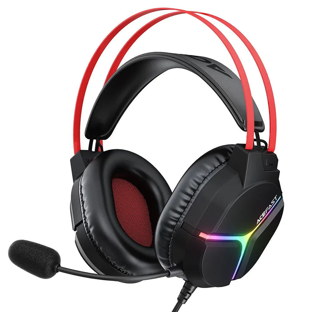 Cuffie Gaming 3.5mm Acefast H16, RGB, 2m, Nere - immagine 1