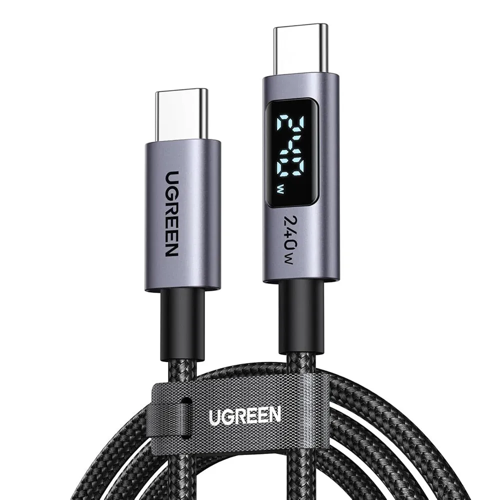 Cavo Dati e Ricarica USB-C - USB-C UGREEN 65867 Display, 240W, 2m, Grigio - immagine 1