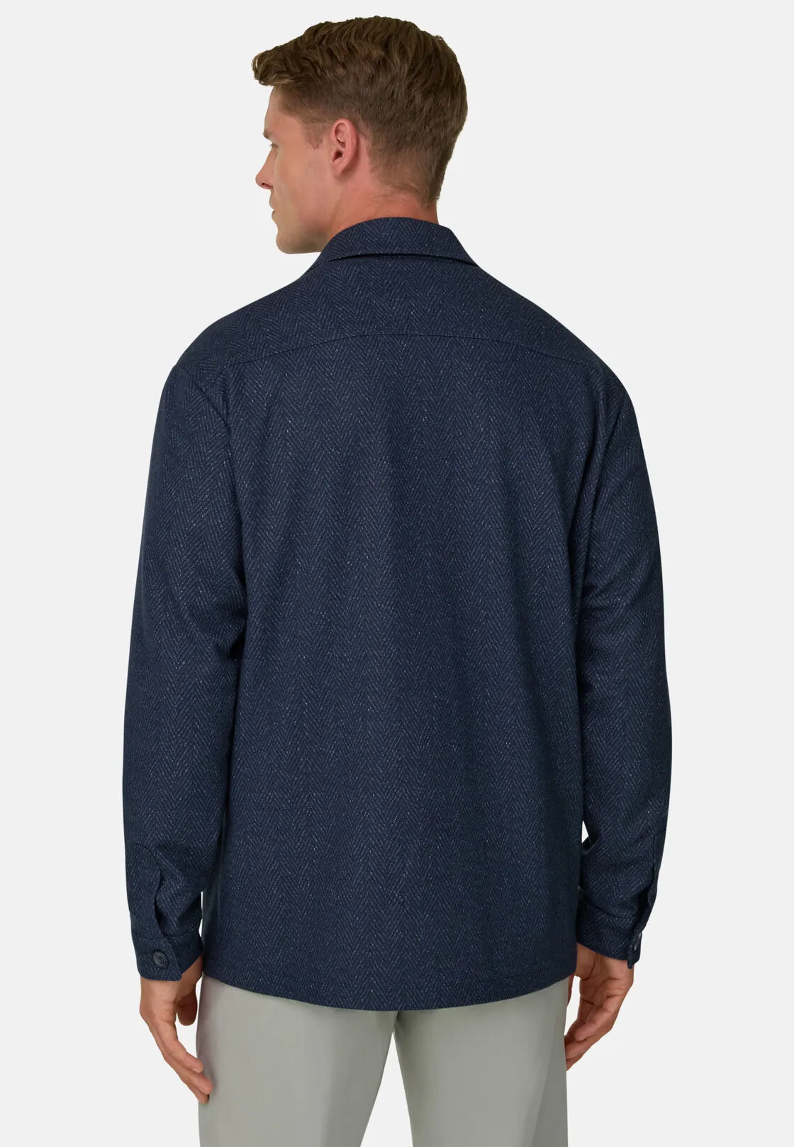 Boggi, Giacca Camicia Resca Misto Viscosa, Uomo, Blu, Taglia: XXL - immagine 4