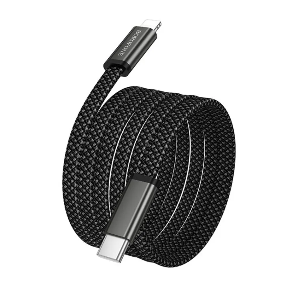 Cavo Dati e Ricarica USB-C - Lightning Borofone BX124 Peace, 30W, 1m, Nero - immagine 1