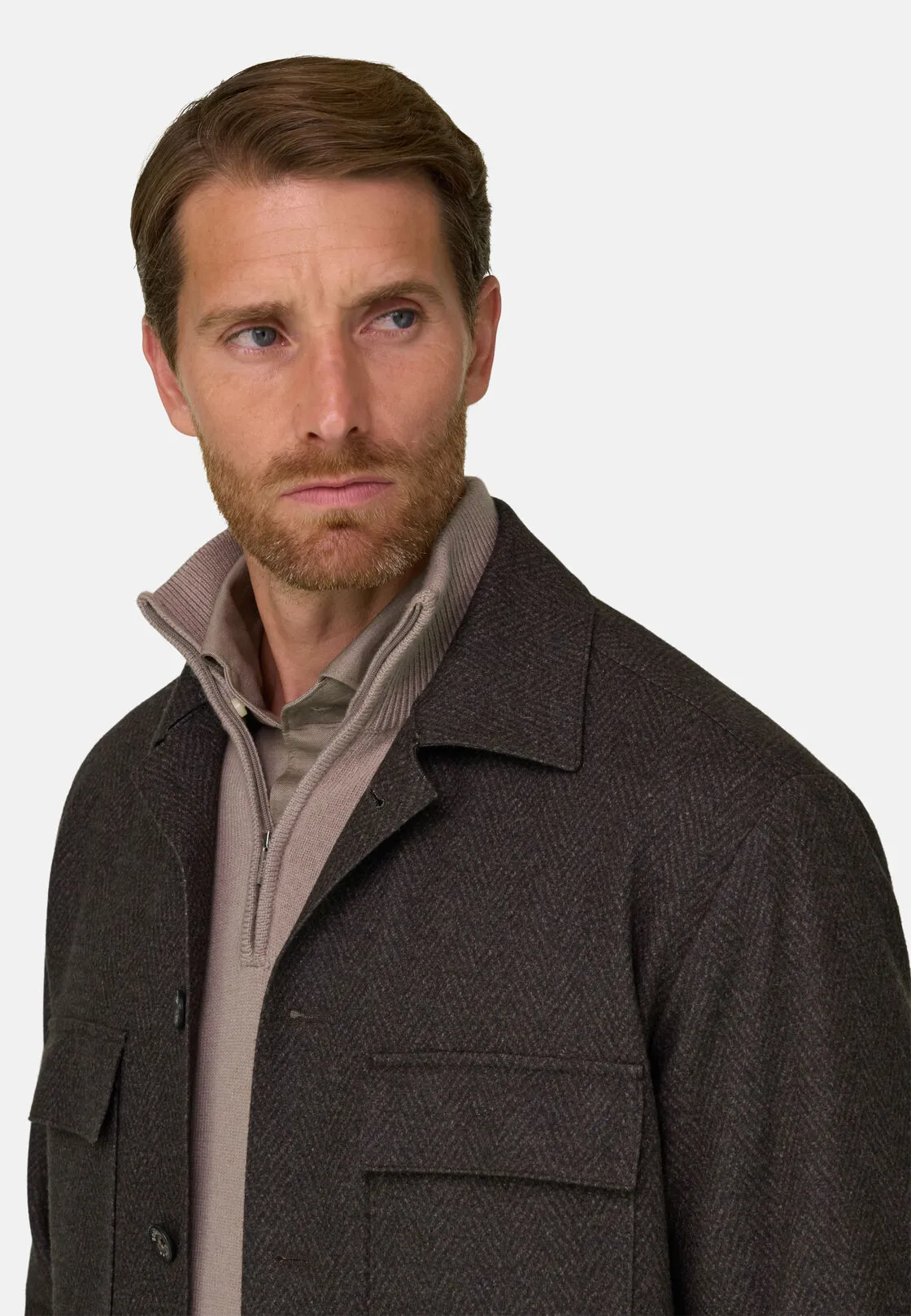 Boggi, Giacca Camicia Resca Misto Viscosa, Uomo, Marrone, Taglia: XXXL - immagine 3
