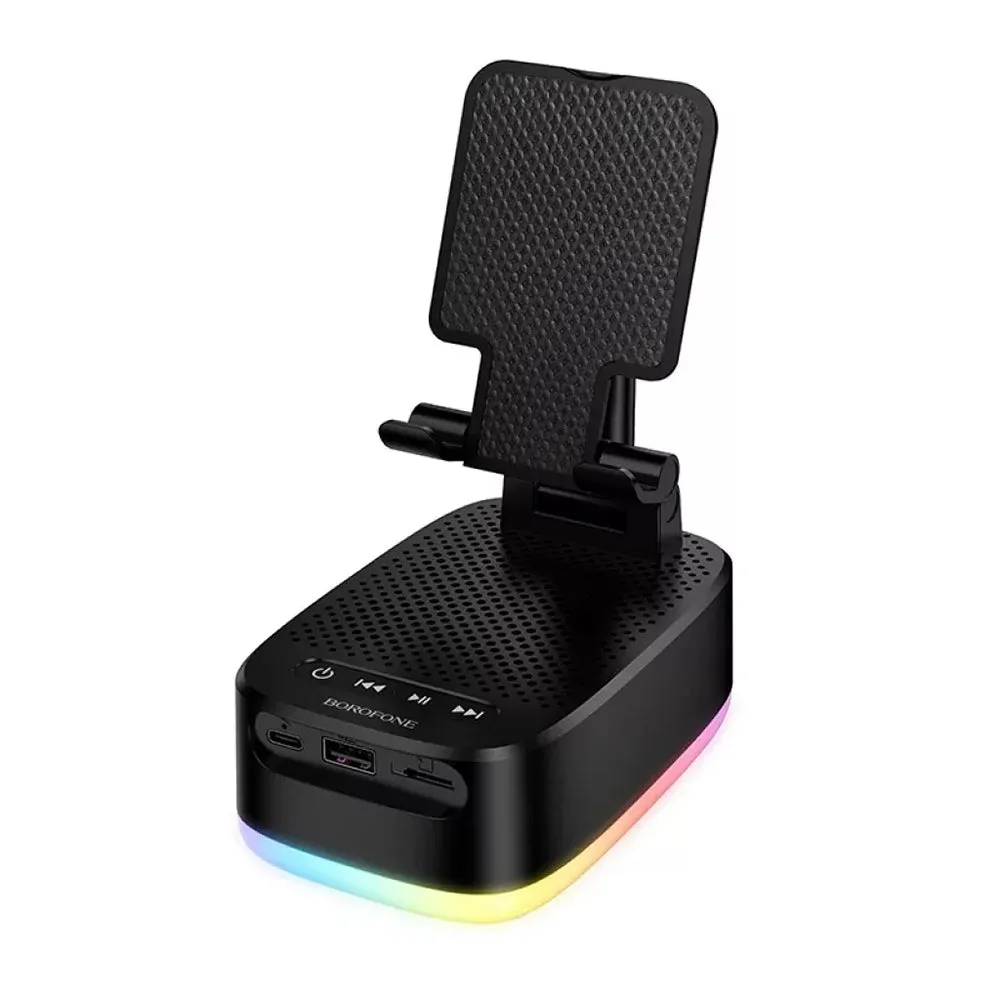 Cassa Bluetooth Borofone BR200 Marea 2in1, 5W, TWS, RGB, Nera - immagine 1