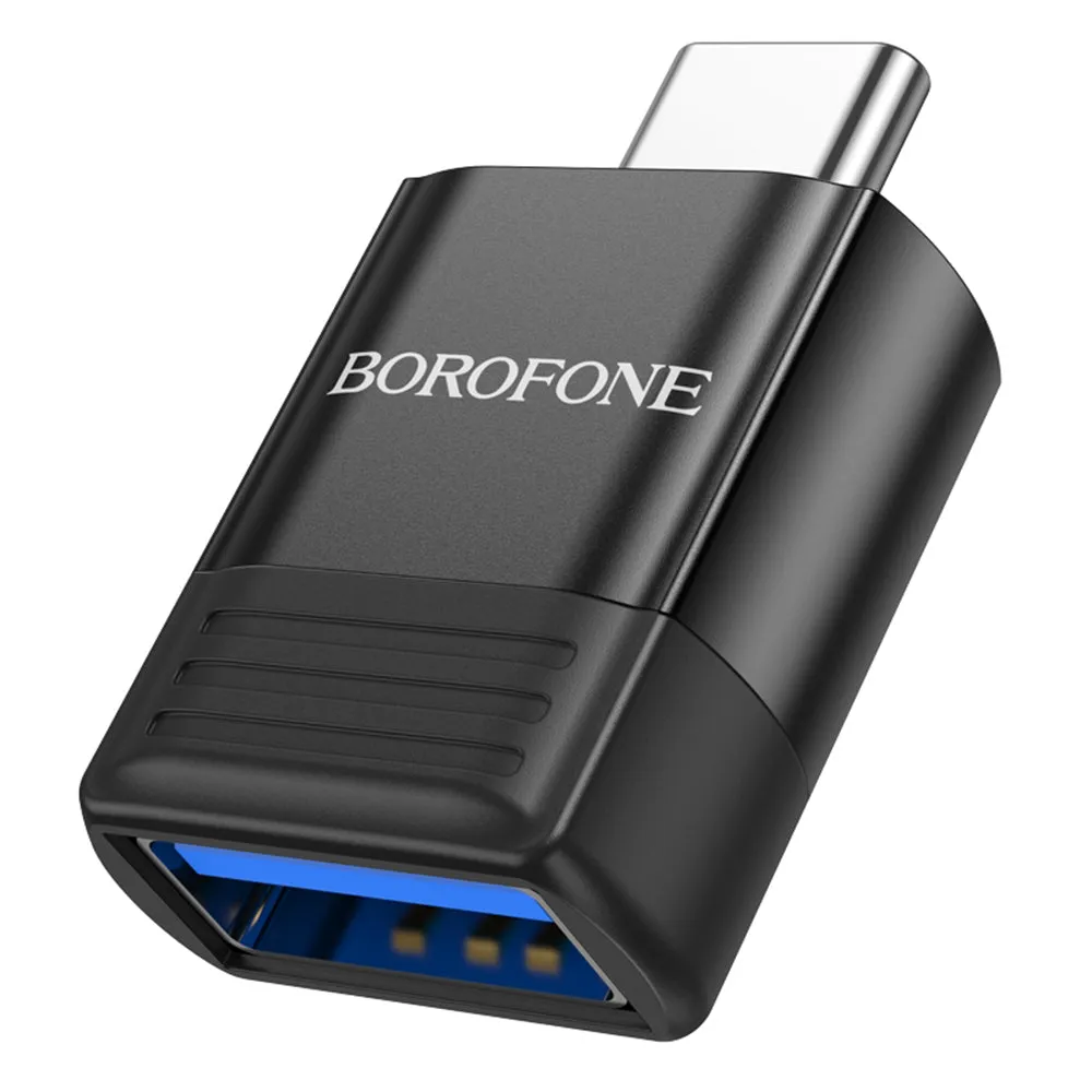 Adattatore OTG USB-C - USB-A Borofone BV18, Nero - immagine 1