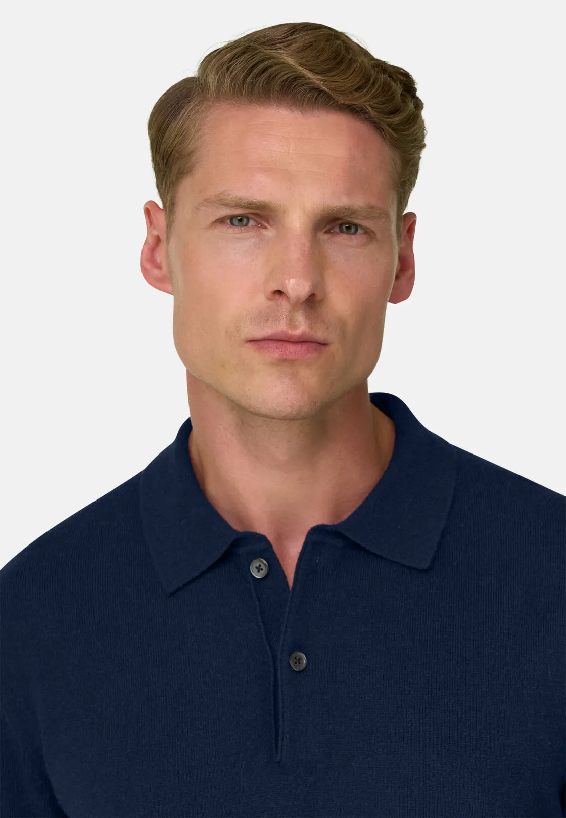 Boggi, Polo Di Maglia In Misto Cashmere, Uomo, Navy, Taglia: XXL - immagine 3