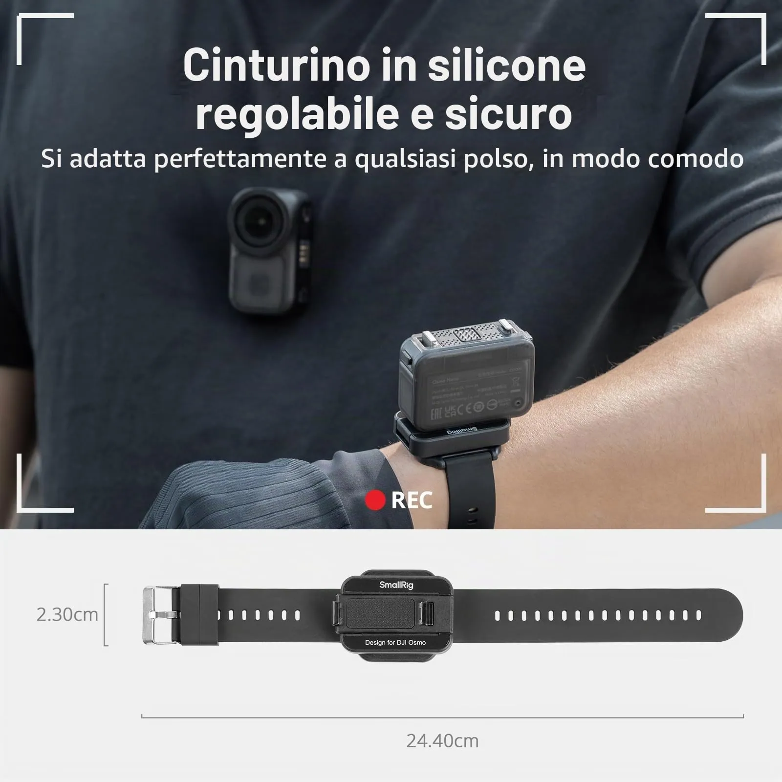 SMALLRIG Cinturino Polso POV per DJI Osmo Nano/Action 6 - 5763 - immagine 6