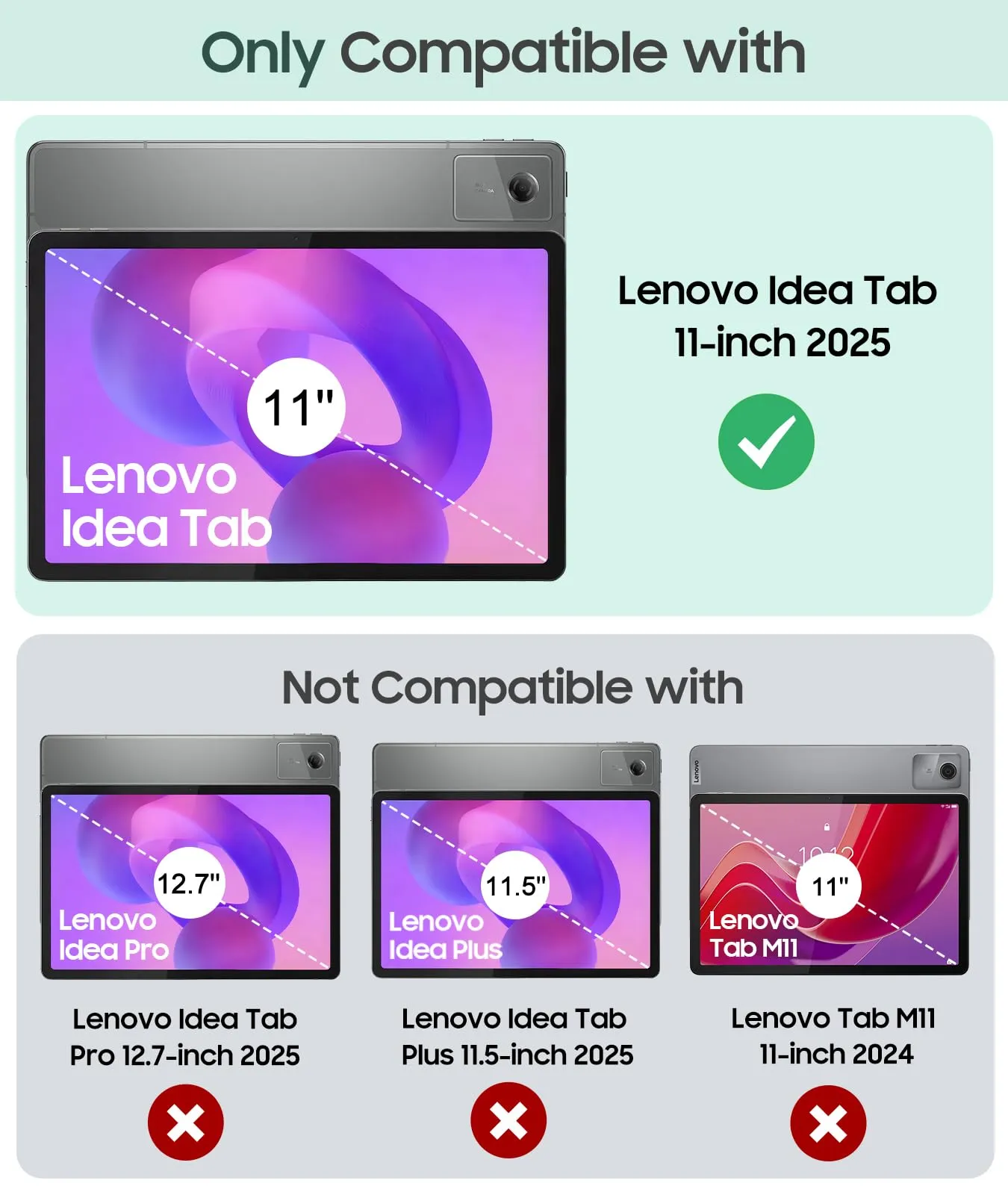 MoKo Cover per Lenovo Idea Tab 11 2025 con Porta Penna, Verde notte | Custodia per TB-336ZU TB-336FU, Trifold Stand Case, Auto Sveglia/Sonno, Cover Protettiva in Pelle PU per Lenovo Idea Tab 11 in - immagine 2