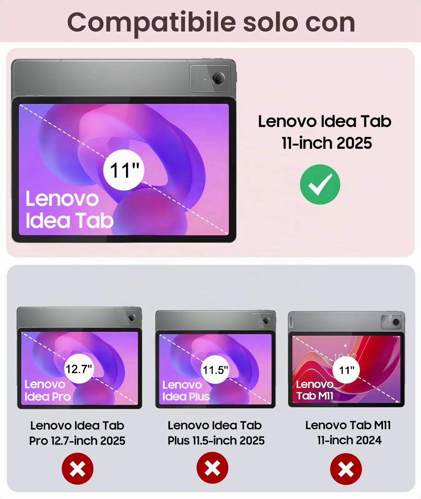 MoKo Cover per Lenovo Idea Tab 11 2025 con Porta Penna, Vino Rosso | Custodia per TB-336ZU TB-336FU, Trifold Stand Case, Auto Sveglia/Sonno, Cover Protettiva in Pelle PU per Lenovo Idea Tab 11 in - immagine 2