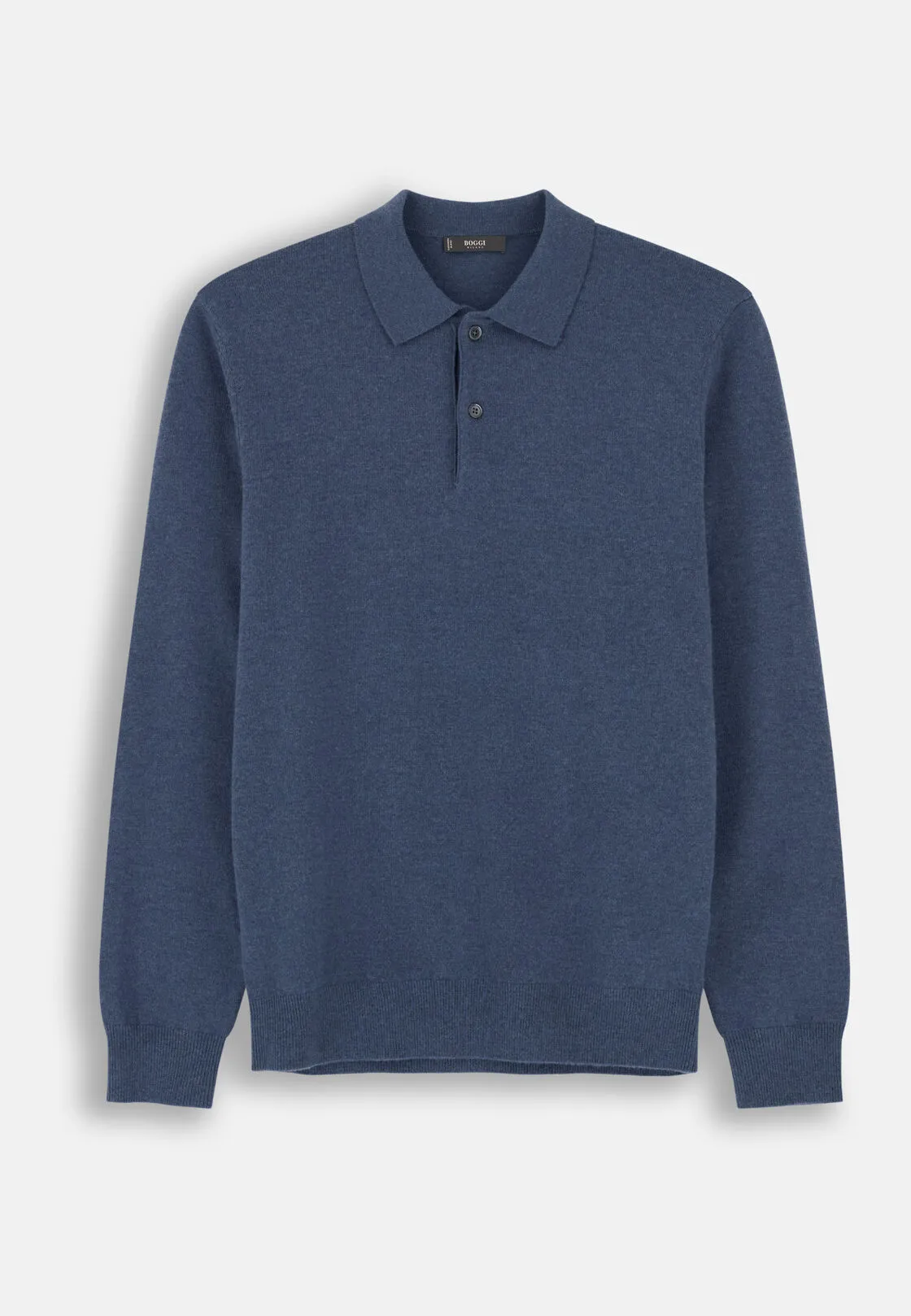 Boggi, Polo Di Maglia In Misto Cashmere, Uomo, Indaco, Taglia: XXL - immagine 5