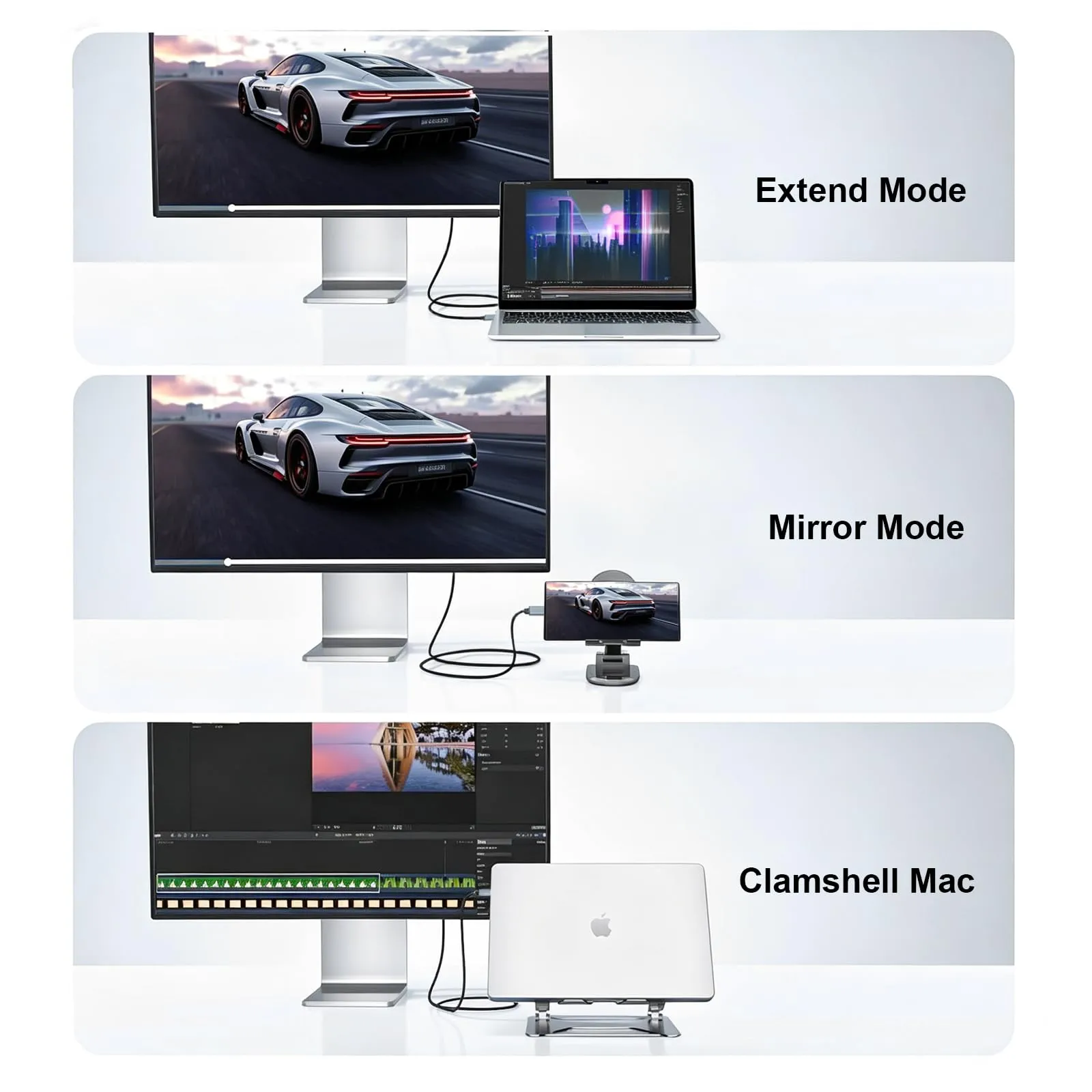 Cavo USB C HDMI 4K 2M, Cavo Tipo C a HDMI UHD, Thunderbolt 4/3 a HDMI Compatible con iPhone 17/16/15, MacBook Pro/Air, iMac, iPad, Galaxy S25/S24/S23, Surface, Dell, HP, Chromebook - immagine 5