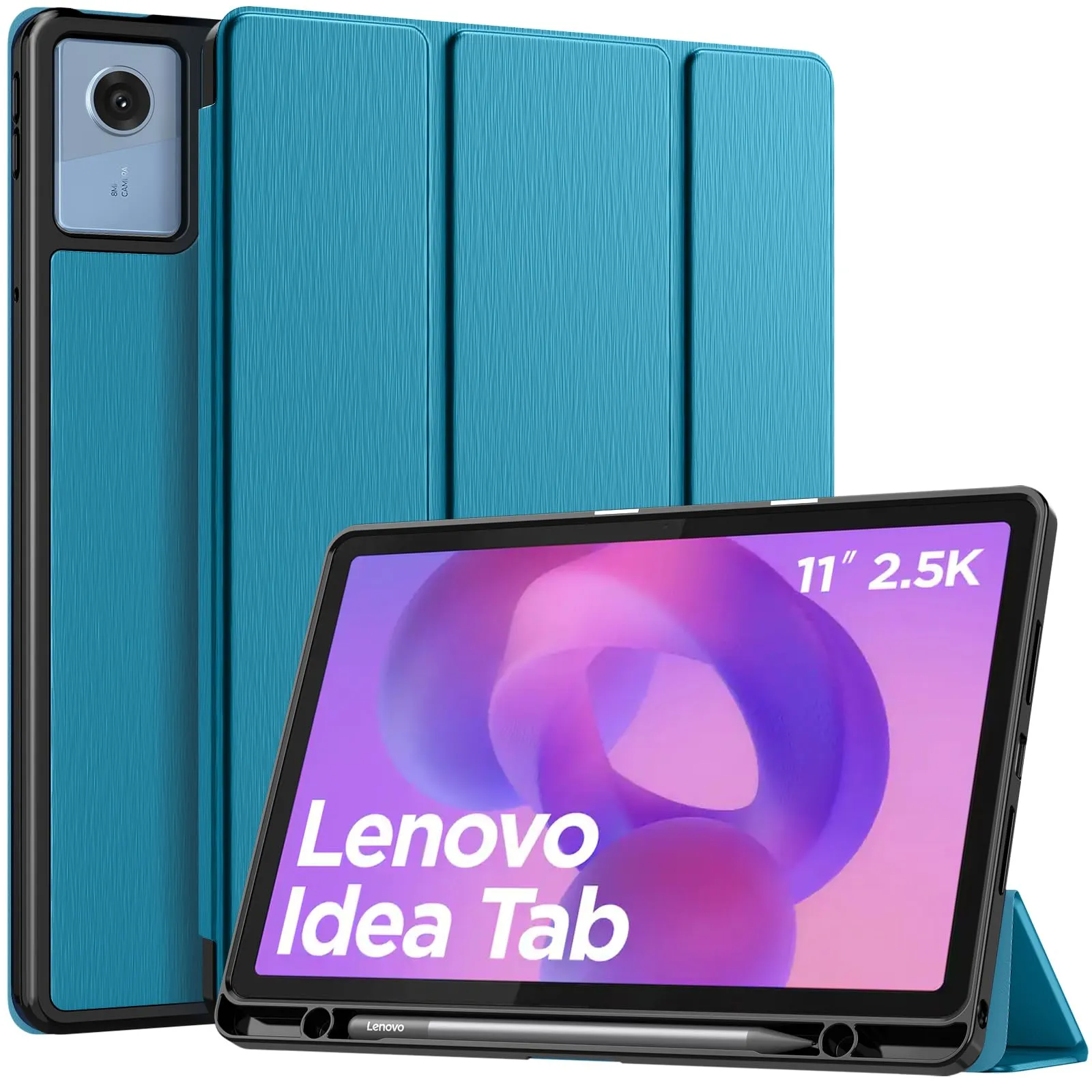 MoKo Cover per Lenovo Idea Tab 11 2025 con Porta Penna, Blu Francese - immagine 1