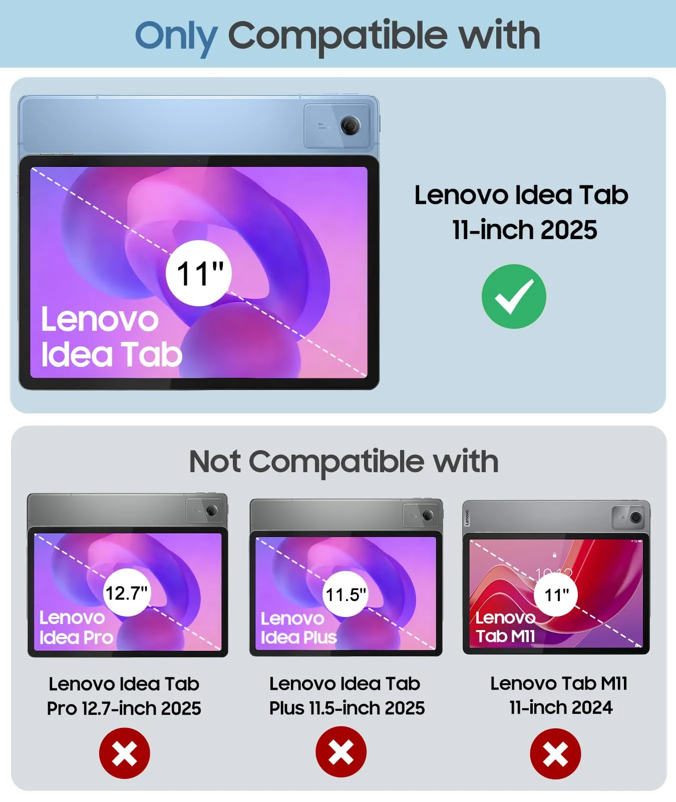 MoKo Cover per Lenovo Idea Tab 11 2025 con Porta Penna, Blu Francese - immagine 2
