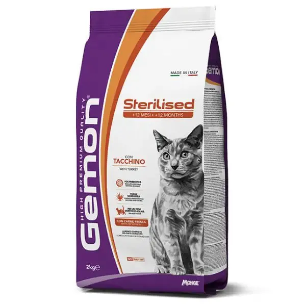 Monge Gemon Cat Sterilised con Tacchino 7 kg - Croccantini per gatti - immagine 1