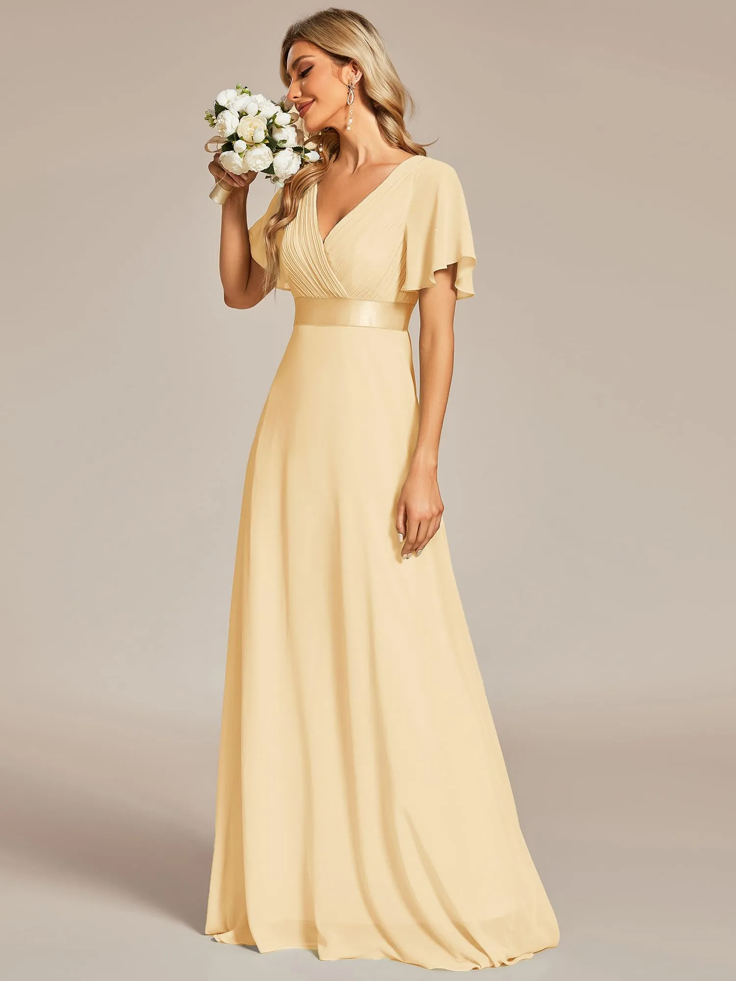 Ever Pretty Abito da cerimonia lungo donna scollo a V - immagine 6