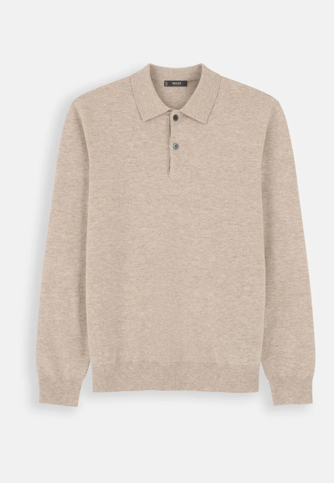 Boggi, Polo Di Maglia In Misto Cashmere, Uomo, Sabbia, Taglia: XXL - immagine 5