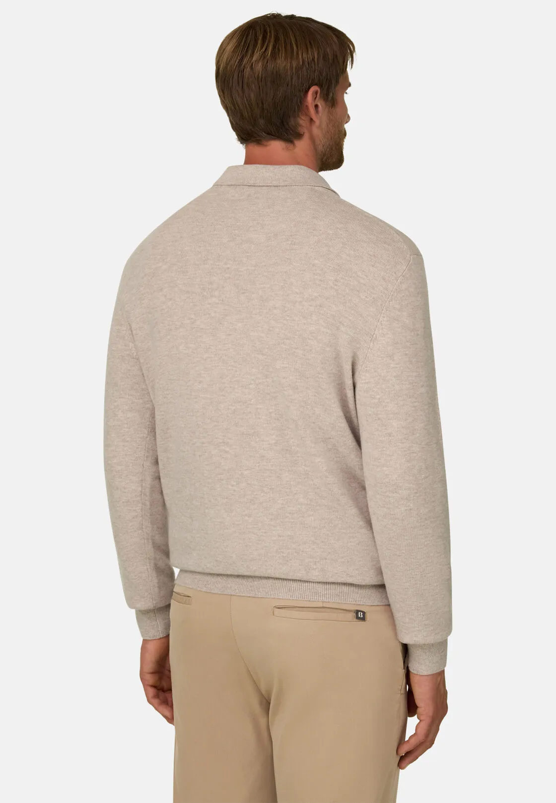 Boggi, Maglia Girocollo In Misto Cashmere, Uomo, Taupe, Taglia: L - immagine 4