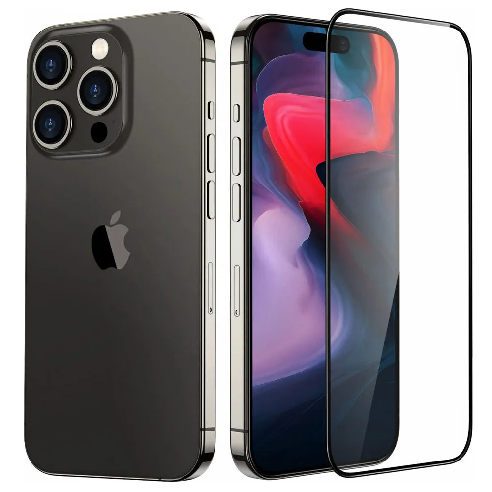 Pellicola protettiva per schermo ESR Armorite UltraFit per Apple iPhone 18 Pro, vetro temperato, Full Glue, set da 3 pezzi, nero - immagine 1