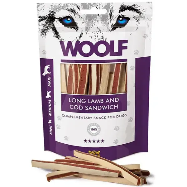 Woolf Sandwich Snack Sandwich strisce di agnello e merluzzo - immagine 1