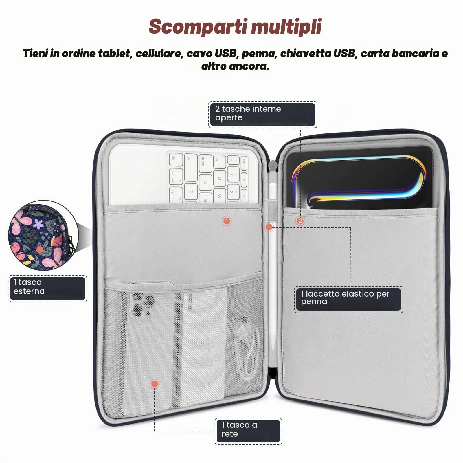 MoKo Borsa per tablet 9-11 pollici con tasca - immagine 3