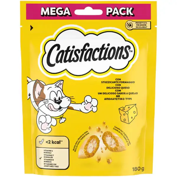 Catisfactions snack per gatti Maxi Pack 180 gr Formaggio - immagine 1