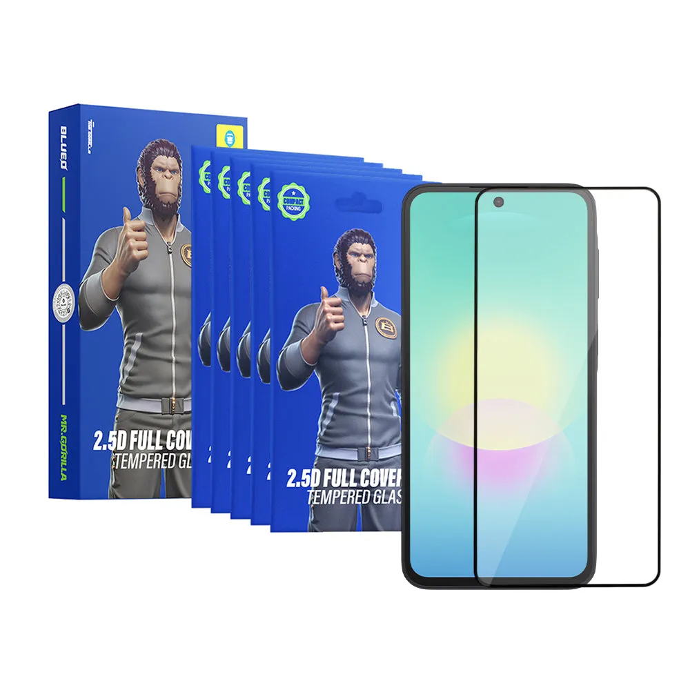 Pellicola protettiva per schermo Blueo HD per Samsung Galaxy A27 5G / A57 5G / A37 5G, Vetro temperato, Full Glue, 2.5D, Set da 5 pezzi, Nero - immagine 1