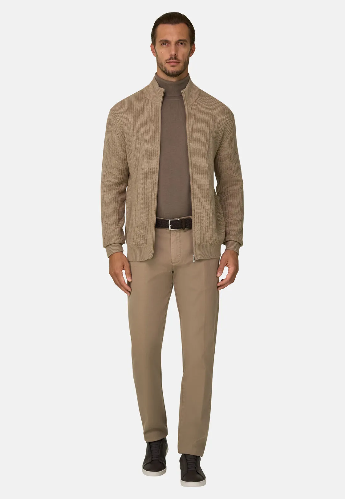 Boggi, Pantaloni In Cotone Elasticizzato, Uomo, Taupe, Taglia: 31 - immagine 2