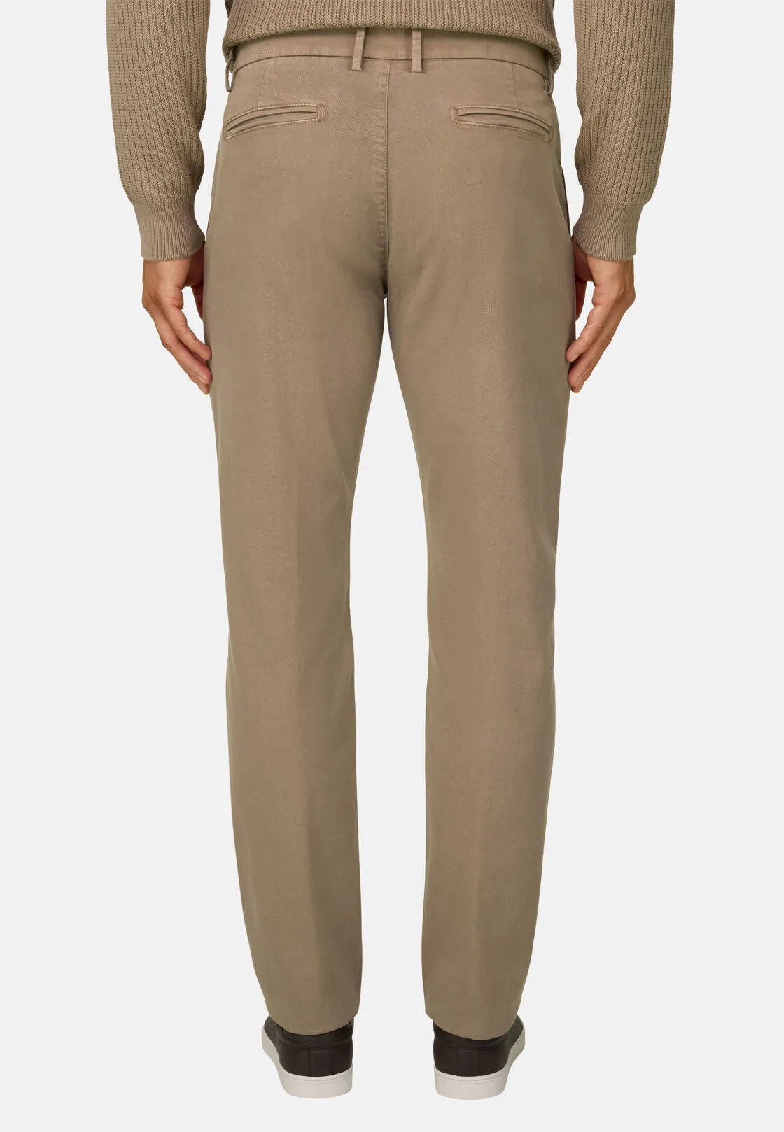 Boggi, Pantaloni In Cotone Elasticizzato, Uomo, Taupe, Taglia: 33 - immagine 5