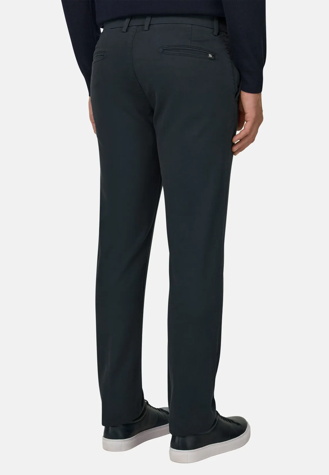 Boggi, Pantaloni In Cotone Elasticizzato, Uomo, Navy, Taglia: 40 - immagine 5