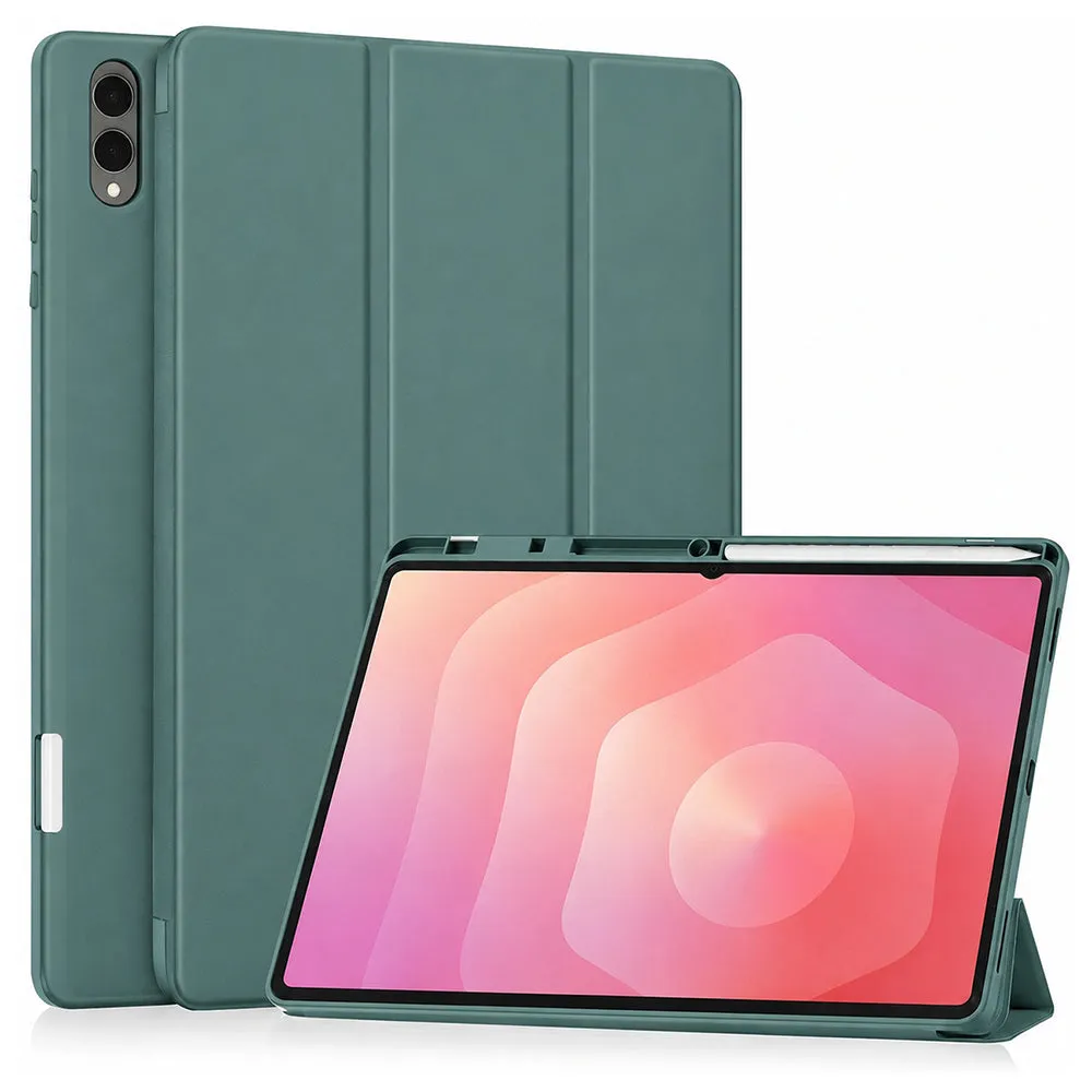 Custodia per Samsung Galaxy Tab S12 Ultra / Tab S11 Ultra, Techsuit, Flex Trifold, Verde - immagine 1