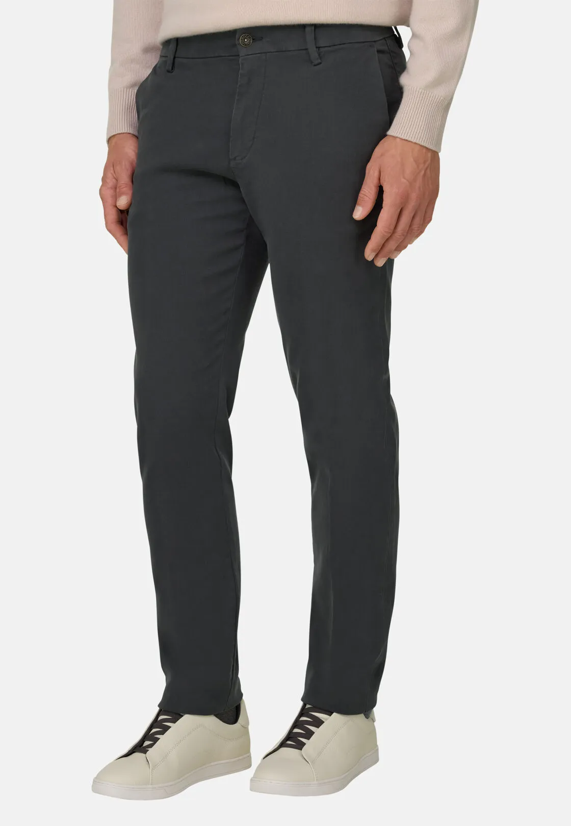 Boggi, Pantaloni In Cotone Elasticizzato, Uomo, Carbone, Taglia: 30 - immagine 1
