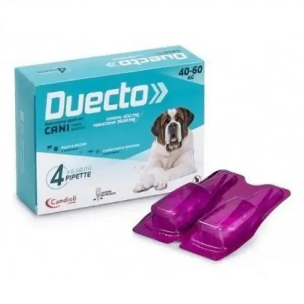 Candioli Pharma Duecto Spot On 4 pipette per cani 4 pipette peso 40-60 kg - Antiparassitario per cani - immagine 1