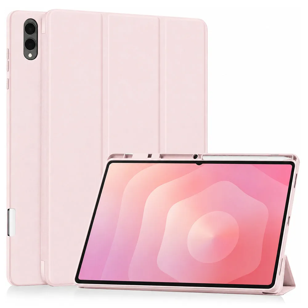 Custodia per Samsung Galaxy Tab S12 Ultra / Tab S11 Ultra, Techsuit, Flex Trifold, Rosa - immagine 1
