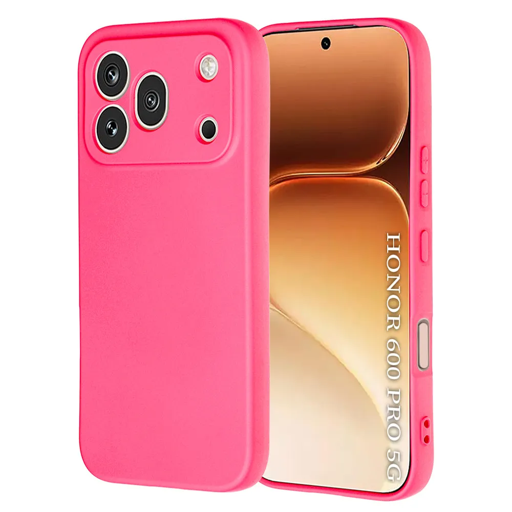 Custodia per Honor 600 Pro, Techsuit, SoftFlex, Rosa Scuro - immagine 1